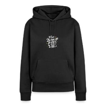 Wohnmobil Zuhause Camping Camper Zelten Wandern - Frauen Premium Bio Hoodie - Schwarz - Vorne - Julia (174cm)