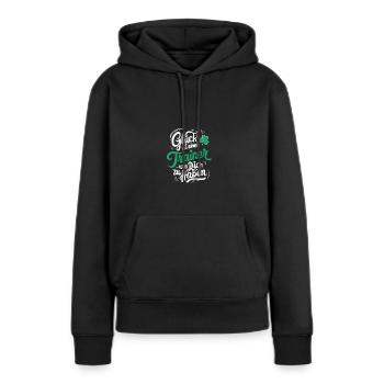 Danke Trainer Glück Coach Dankeschön Personal - Frauen Premium Bio Hoodie - Schwarz - Vorne - Julia (174cm)