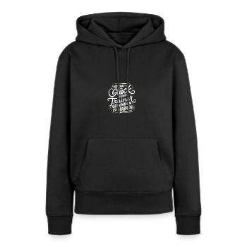 Glück Trainer gefunden Coach Danke Trainerin - Frauen Premium Bio Hoodie - Schwarz - Vorne - Julia (174cm)