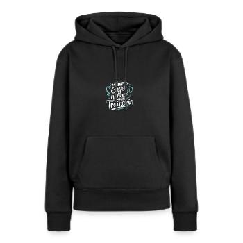 Engel Trainerin Geschenk Coach Fitness Dankeschön - Frauen Premium Bio Hoodie - Schwarz - Vorne - Julia (174cm)
