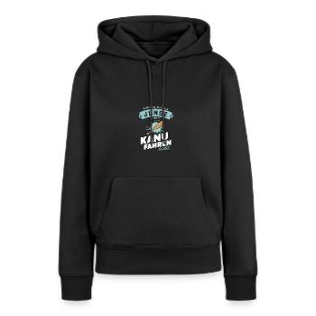 Kanu-Junge Liebe Paddeln Wasser Abenteuer Geschenk - Frauen Premium Bio Hoodie - Schwarz - Vorne - Julia (174cm)