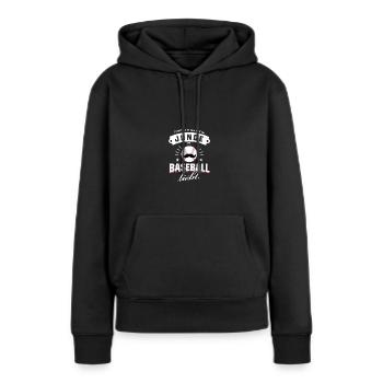 Baseball-Junge Mustache Fanartikel Liebe Hit - Frauen Premium Bio Hoodie - Schwarz - Vorne - Julia (174cm)