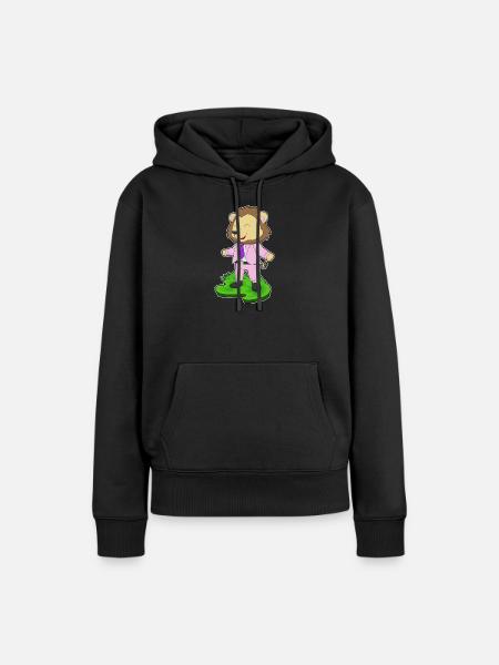 Löwe Bräutigam Krawatte Hochzeit - Frauen Premium Bio Hoodie - Schwarz