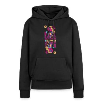Mutter - Frauen Premium Bio Hoodie - Schwarz - Vorne - Julia (174cm)