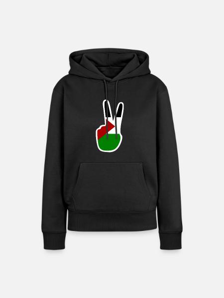 Free palestine - Frauen Premium Bio Hoodie - Schwarz