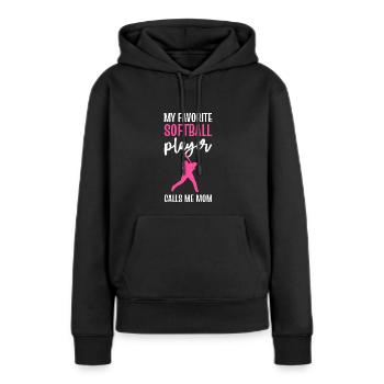 Softball Softball-Spieler - Frauen Premium Bio Hoodie - Schwarz - Vorne - Julia (174cm)