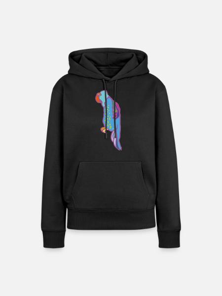 ara papagei - Frauen Premium Bio Hoodie - Schwarz