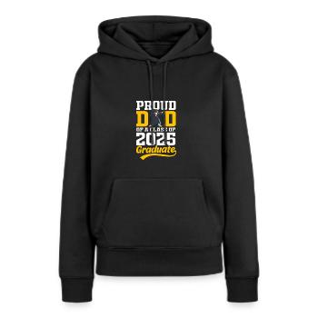 Classe de 2025 - Sweat à capuche Premium bio Femme - noir - Devant - Julia (174cm)