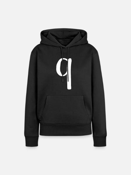 9 - Frauen Premium Bio Hoodie - Schwarz