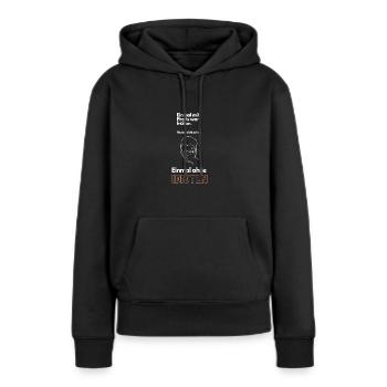 Einmal ohne Idioten! - Frauen Premium Bio Hoodie - Schwarz - Vorne - Julia (174cm)