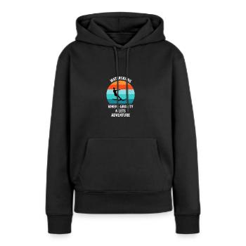 Ski nautique, ski nautique, skieurs nautiques - Sweat à capuche Premium bio Femme - noir - Devant - Julia (174cm)