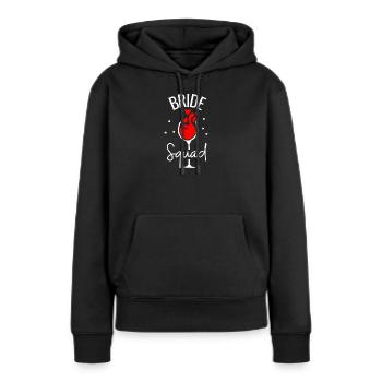 Bride Squad Wein - Frauen Premium Bio Hoodie - Schwarz - Vorne - Julia (174cm)