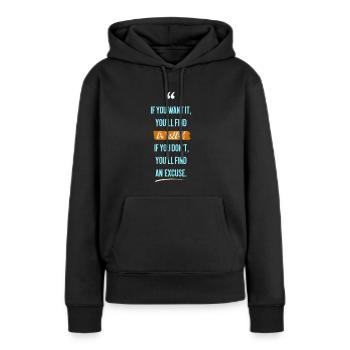 T-shirt Softstyle - Positif Positif Positif - Sweat à capuche Premium bio Femme - noir - Devant - Julia (174cm)