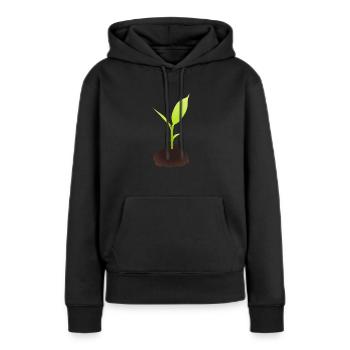 scion Illustration - Sweat à capuche Premium bio Femme - noir - Devant - Julia (174cm)