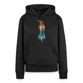 Les mangeurs d’abeilles - Sweat à capuche Premium bio Femme - noir - Devant - Julia (174cm)