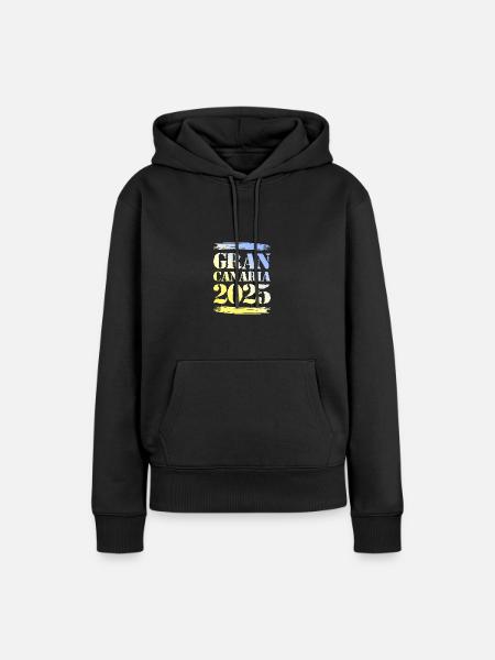 Gran Canaria 2025 - Frauen Premium Bio Hoodie - Schwarz