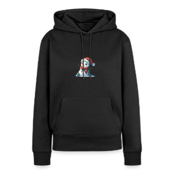 Bonhomme de neige pour les enfants - Sweat à capuche Premium bio Femme - noir - Devant - Julia (174cm)