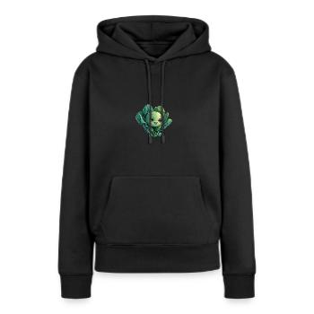 Style bande dessinée heureux de chou - Sweat à capuche Premium bio Femme - noir - Devant - Julia (174cm)