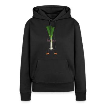 Mr. Ober Lauch - Frauen Premium Bio Hoodie - Schwarz - Vorne - Julia (174cm)