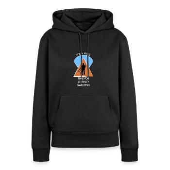 Ramoneur Ramoneur Ramoneur - Sweat à capuche Premium bio Femme - noir - Devant - Julia (174cm)