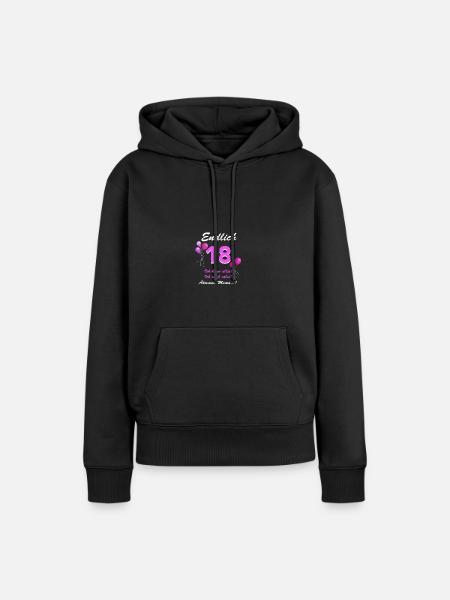 Endlich 18 Ich Kann Alles - Frauen Premium Bio Hoodie - Schwarz