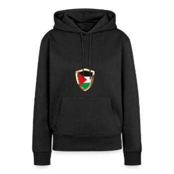 Palästina Wappen - Palestine coat of arms - Frauen Premium Bio Hoodie - Schwarz - Vorne - Julia (174cm)