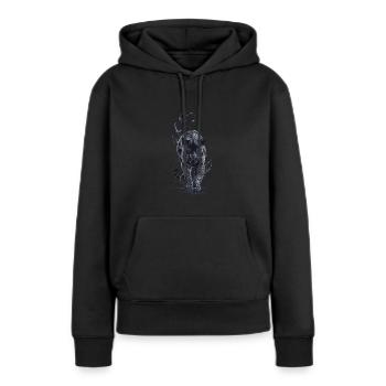 Schwarzer Panther Großkatze - Frauen Premium Bio Hoodie - Schwarz - Vorne - Julia (174cm)