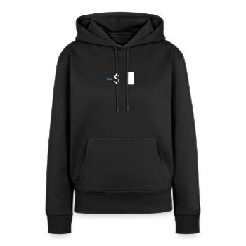 Commande Linux Shell - Sweat à capuche Premium bio Femme - noir - Devant - Julia (174cm)