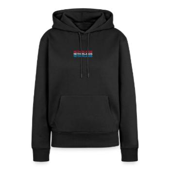 Pays-Bas Pays-Bas Pays-Bas Drapeau de la Hollande - Sweat à capuche Premium bio Femme - noir - Devant - Julia (174cm)