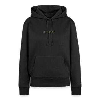 SAUVIGNON BLANC - Vin Blanc - Vin - Sommelier - Sweat à capuche Premium bio Femme - noir - Devant - Julia (174cm)