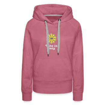 Take it easy - Modernes Flower Design - Frauen Premium Bio Hoodie - Malve - Vorne - Isabella (175cm)