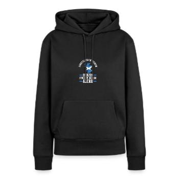 Ecossais Ecosse Ecosse Ecosse - Sweat à capuche Premium bio Femme - noir - Devant - Julia (174cm)