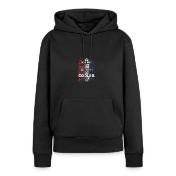 Serbe Serbe Serbie - Sweat à capuche Premium bio Femme - noir - Devant - Julia (174cm)