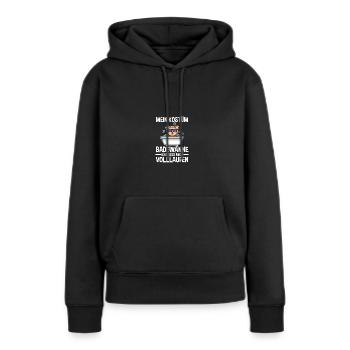 Carnaval de Jecken Carnaval - Sweat à capuche Premium bio Femme - noir - Devant - Julia (174cm)
