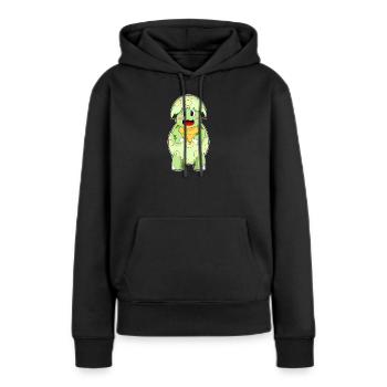 Schildkröte Eierschale - Frauen Premium Bio Hoodie - Schwarz - Vorne - Julia (174cm)