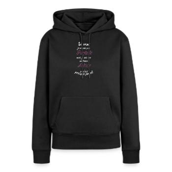 Ich bin die beste Schauspielerin - Frauen Premium Bio Hoodie - Schwarz - Vorne - Julia (174cm)