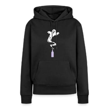 de bouteille - Sweat à capuche Premium bio Femme - noir - Devant - Julia (174cm)