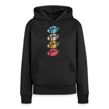 Amerikanischer Football amerikanisch Vektor Stolz - Frauen Premium Bio Hoodie - Schwarz - Vorne - Julia (174cm)