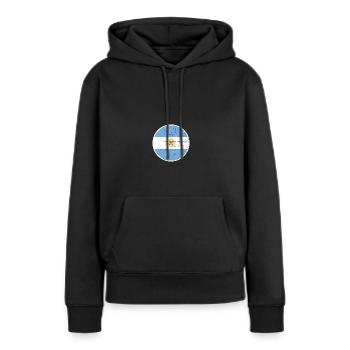 Argentine Drapeau argentin Argentin - Sweat à capuche Premium bio Femme - noir - Devant - Julia (174cm)