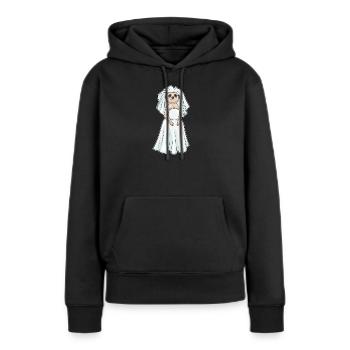 Suricate Voile de mariée Mariage - Sweat à capuche Premium bio Femme - noir - Devant - Julia (174cm)