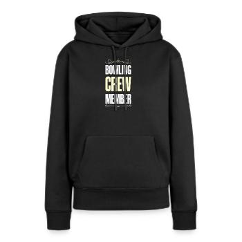 Équipe de bowling - Sweat à capuche Premium bio Femme - noir - Devant - Julia (174cm)