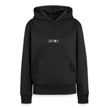 Drapeaux du drapeau du Vatican des États-Unis et de la Cité du Vatican - Sweat à capuche Premium bio Femme - noir - Devant - Julia (174cm)