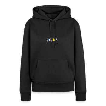 France et Vatican Drapeaux du Vatican - Sweat à capuche Premium bio Femme - noir - Devant - Julia (174cm)