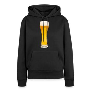 Weizener Glasbier - Frauen Premium Bio Hoodie - Schwarz - Vorne - Julia (174cm)