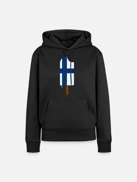 Geschmack von Finnland - Frauen Premium Bio Hoodie - Schwarz