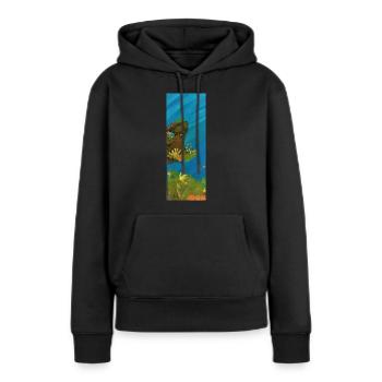 monster,höhle,tiefsee - Frauen Premium Bio Hoodie - Schwarz - Vorne - Julia (174cm)