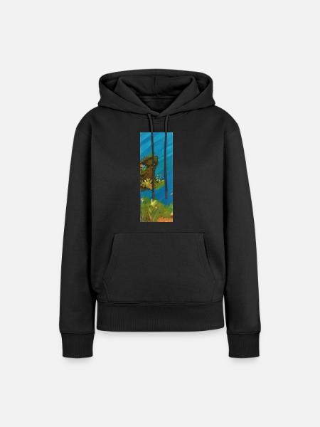 monster,höhle,tiefsee - Frauen Premium Bio Hoodie - Schwarz