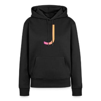 J - Women’s Premium Organic Hoodie - black - Front - Julia (174cm)