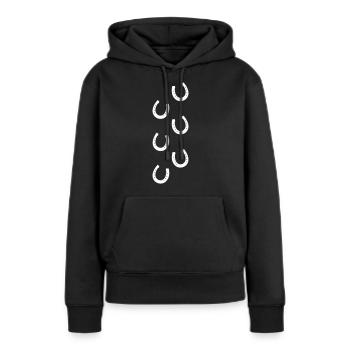 Horse Shoes Hoof Print - Women’s Premium Organic Hoodie - black - Front - Julia (174cm)