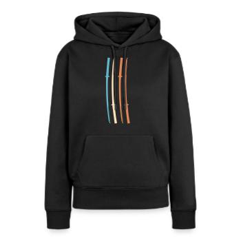 Samurai Japan Katana Ninja Schwert retro Vektor 5 - Frauen Premium Bio Hoodie - Schwarz - Vorne - Julia (174cm)